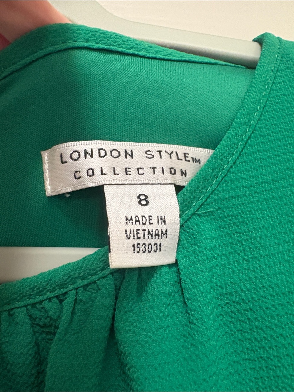 London Style Emerald Green Blouse with Gathered Neck - Picture 2 of 3
